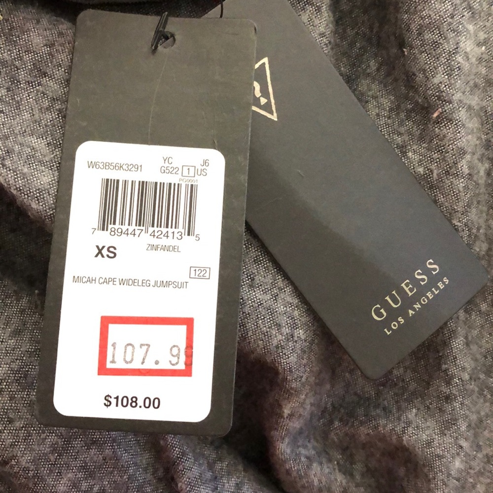 GUESS Micah Cape Wide Leg Jumpsuit - Picture 7 of 7